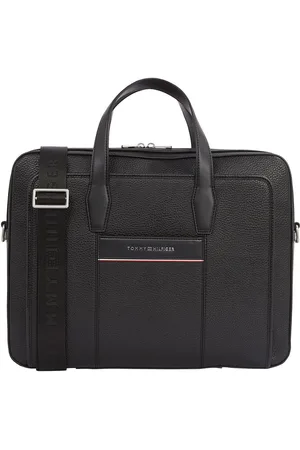 Tommy Hilfiger Black Slim Laptop Bag One