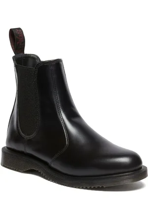 Dr. Martens Black Flora Polished Smooth Chelsea Boots AU 9 (EU 41)