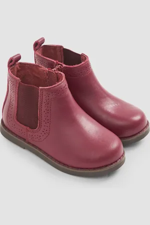 JoJo Maman Bébé Berry Pretty Leather Chelsea Boots AU 4 (EU 21)