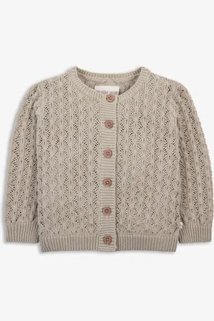 The Little Tailor Baby 100% Cotton Scallop Design Pointelle Cardigan 7492cm