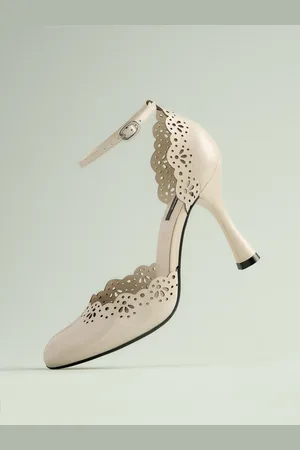 Next Tabitha Simmons x Orton Leather Round Toe Laser Cut Detail Heels eu37uk4