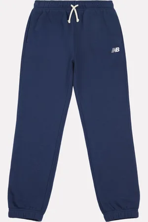 New Balance Dark Blue Small Boys Brush Back Logo Joggers 7