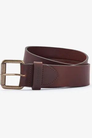 Barbour Brown Matt Leather Belt M