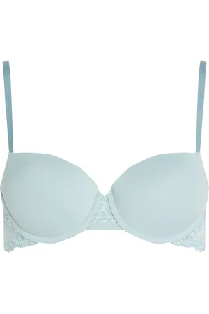 Calvin Klein Blue Soft Stretch Lace Lightly Lined Balconette Bra 38 C
