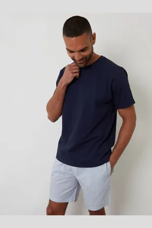 Threadbare Blue Popcorn Textured Shortie 100% Cotton Pyjamas Set xlarge