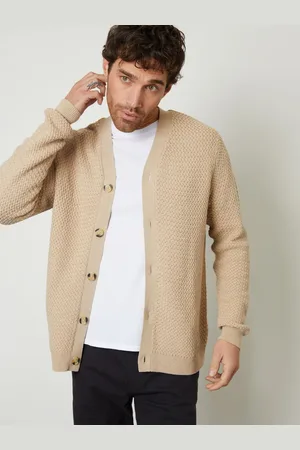 Threadbare Brown Basket Stitch Cardigan XXL