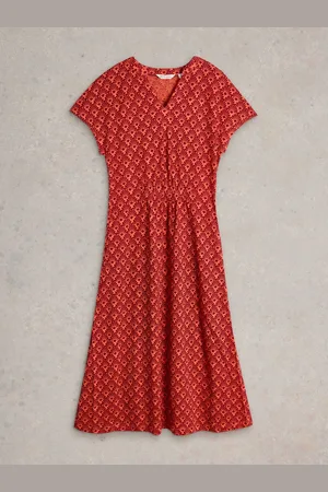 White Stuff Ellie 100% Linen Jersey Dress AU 22