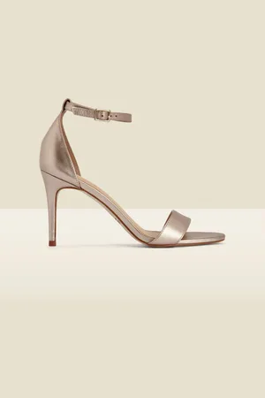 Sosandar Gold Leather Barely There High Heel Sandals AU 9 (EU 40)