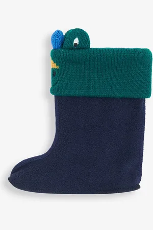 JoJo Maman Bébé Navy Blue Dino Welly Liners Socks AU 5 (EU 22)