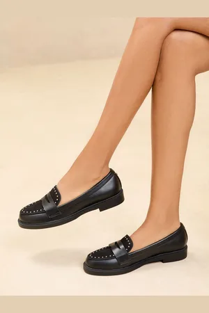Lipsy London Standard Fit Flat Slim Sole Studded Loafers AU 5 (EU 36)