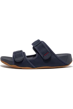 FitFlop Blue Gogh Moc Mens Adjustable Water-Resistant Slides AU 10 (EU 44)