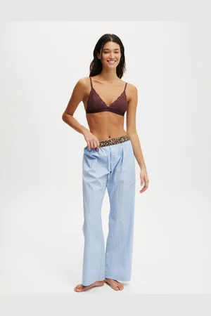 Cotton On Blue Boyfriend Wide Leg Boxer Trousers L