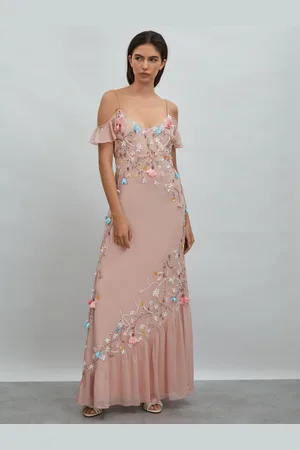RAISHMA Embellished Floral Maxi Dress AU 10