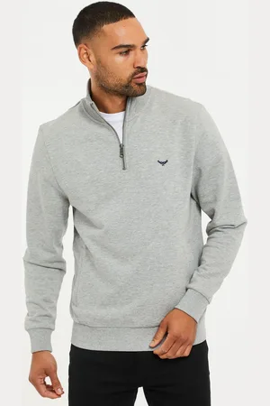 Threadbare Grey Quarter Zip Neck Sweatshirt XL