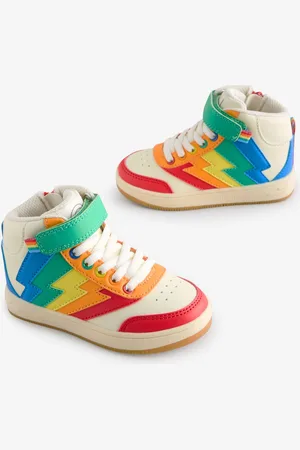 Little Bird Multi Lightening Rainbow Star Hi-Top Trainers AU 10 (EU 28)