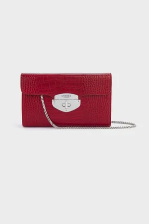 Osprey Red The Belmont Leather Convertible Clutch Bag One
