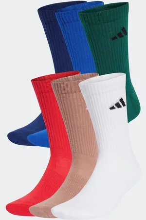 adidas Blue New Logo Crew Socks 6 Pack UK 6.5