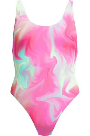 Speedo Pink Printed Convertible Swimsuit AU 20