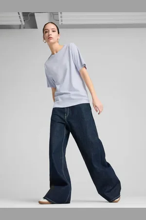 PUMA Blue Womens ESS Relaxed T-Shirt L