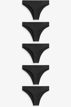Boux Avenue Microfibre Josie Black Briefs 5 Pack AU 16