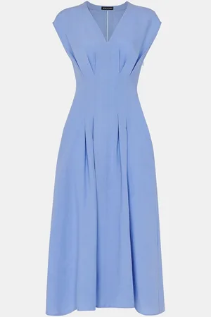 Whistles Panel Detail Midi Dress With Linen 6