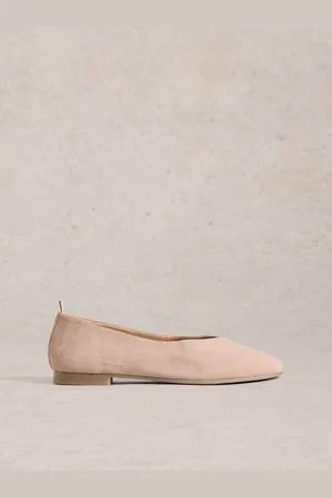 White Stuff Natural Cheri Leather Ballerina Pumps AU 9 (EU 40)
