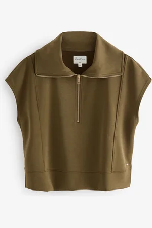 Next Khaki Green Modal Blend Lounge Top S
