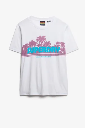 Superdry White Outdoor Stripe Relaxed T-Shirt AU 14
