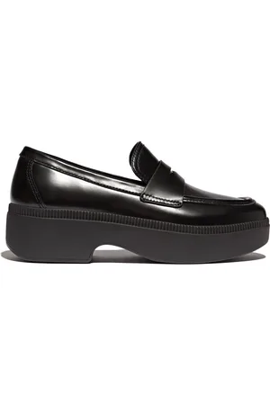 FitFlop F-Luma Box Leather Demi Wedge Penny Loafers AU 9 (EU 41)