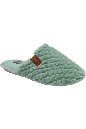 Dunlop Green Ladies Closed Toe Waffle Mule Slippers AU 7 (EU 38)