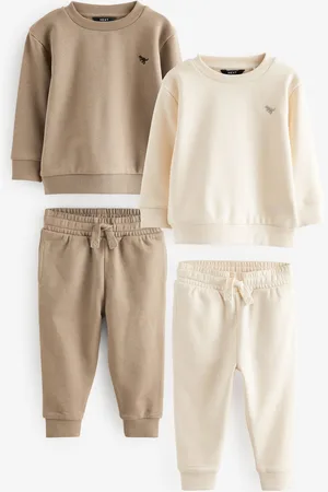Next Stone/Cream Sweatshirt and Joggers 2 Pack Set (3mths-7yrs) 2