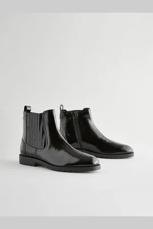 Next Black Ground Standard/Wide Fit Forever Comfort Leather Chelsea Ankle Boots AU 8.5 (EU 40)