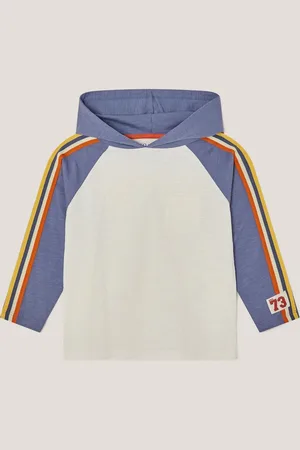 Monsoon Natural Raglan Stripe 100% Cotton Hoodie Top 11