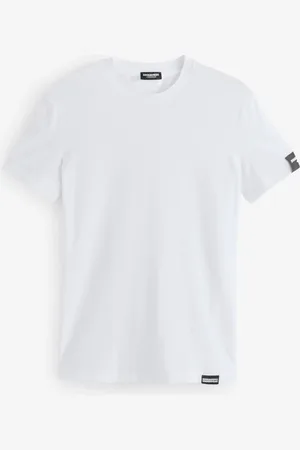 Dsquared2 White Underwear Short Sleeve Stretch Cotton Rich Jersey Badge Logo T-Shirt XL