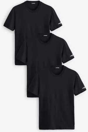 Dsquared2 Black Underwear Short Sleeve Logo T-Shirts 3 Pack XXL