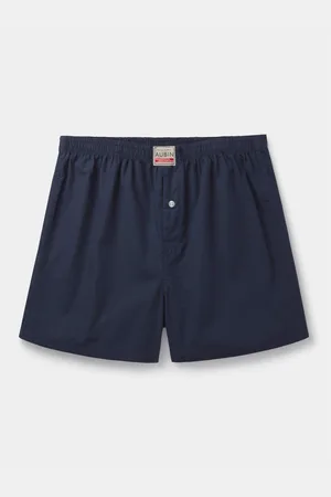 Aubin Blue Forbes Woven Boxers S