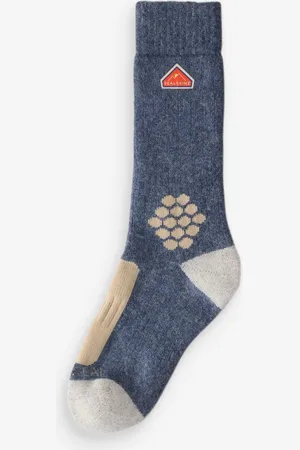 Sealskinz Blue Scarning Wool Mid Twisted Socks L