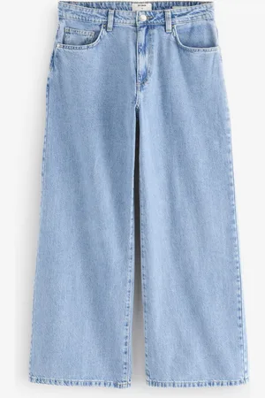 Cotton On Blue Relaxed Wide 100% Cotton Jeans 8