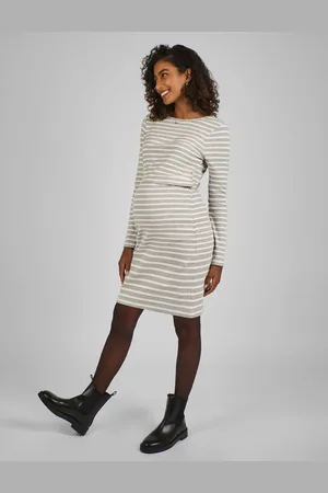 JoJo Maman Bébé Ribbed Mini Maternity & Nursing Dress L