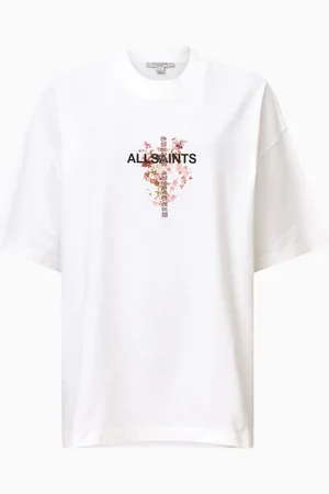 AllSaints AllSaints White Eternal Etta 100% Organic Cotton T-Shirt small
