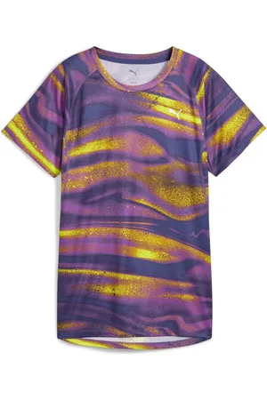 PUMA Purple Womens Velocity All Over Print Running T-Shirt S
