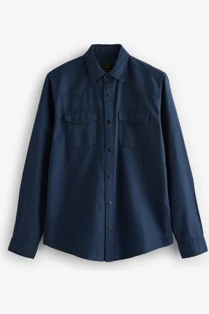 Next Twin Pocket Textured Western Long Sleeve 100% Cotton Shirt XXL