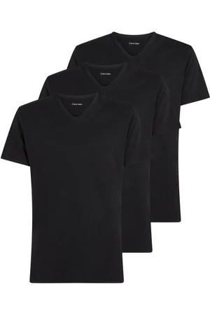 Calvin Klein Black V-Neck Lounge T-Shirts 3 Pack S