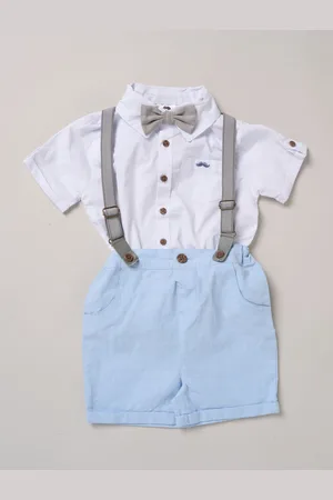 Little Gent Shirt Shorts and Braces Outfit Set 122128cm