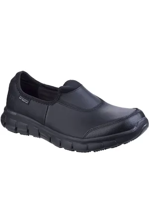 Skechers Sure Track Slip Resistant Slip-On Womens Leather Work Shoes AU 7 (EU 38)