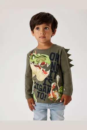 NAME IT Green Boys Gigantosaurus Graphic Long Sleeve T-Shirt 7 Years (122cm)