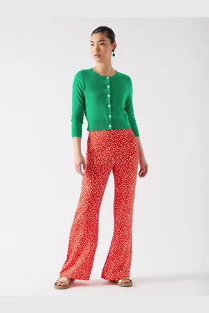 LK Bennett Green Vanessa Jelly Bean 100% Cotton Crew Neck Pointelle Detail Cardigan M