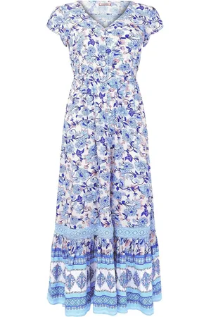 Joe Browns Petite Floral Print Lace Trim Maxi Dress AU 12 Petite