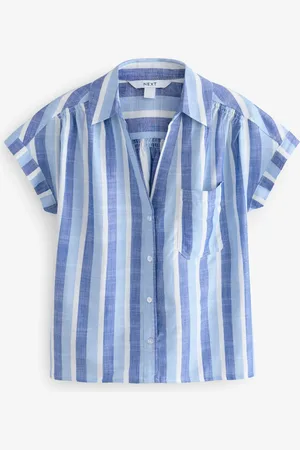 Next Short Sleeve Shirt with Linen AU 12 Petite