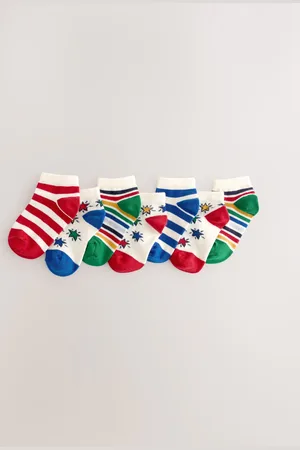 Next Rainbow Stripe/Star Rich Trainers Socks 7 Pack 12.5-3.5